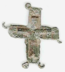 Lukas krustiņš ar Svētā vaiga krucifiska attēlojumu 13.-14.gs.