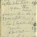 Lapa ar piezīmēm par 1867. gada februāra, aprīļa un maija pasūtījumiem un to cenām.