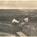 Fotopastkarte ar 1936.g.19.novembrī atklāto skatu vietu pils galvenajā tornī