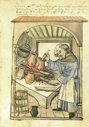 Nirnbergas pavārs Vilhelms. Attēls no tirgotāja Konrāda Mendeļa 1425./26.g. vestās mājas grāmatas ar attēliem
