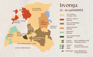 Livonija 13. -16. gadsimtā. Karte