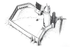 Turaidas pils 13. gadsimta beigās. G. Jansona rekonstrukcija