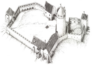 Turaidas pils 14. gadsimta beigās. G. Jansona rekonstrukcija