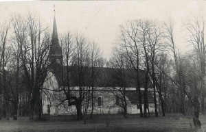 Siguldas baznīcas kopskats pirms pārbūves no DDR. Fotogrāfs nezināms, ap 1925. gadu