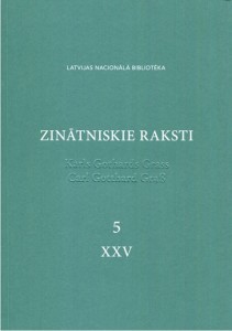 Latvijas Nacionālā bibliotēka. Zinātniskie raksti, 5. (XXV). Dzejnieks un mākslinieks Karls Gothards Grass (1767–1814). Vāks  
