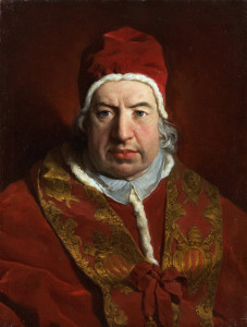 Pjērs Subleirā. Romas pāvesta Benedikta XIV portrets. 1746. Metropoles muzejs Ņujorkā