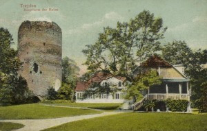 Ruins of the Main Tower of the Turaida Castle 100 years ago 