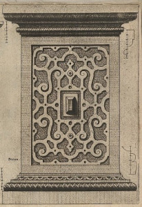 Hans Vredeman de Vries. The motif of the forged metal ornament  - an original engraving. 1565 https://de.m.wikipedia.org/wiki/Datei:Fotothek_df_tg_0006064_Architektur_%5E_Basis_%5E_Postament_%5E_Piedestal_%5E_Torus_%5E_Ornament.jpg 