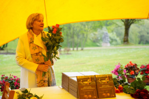 Anna Jurkāne on 18 May 2021 in Turaida during the celebration of  International Museum Day. Photographer Agris Tabaks