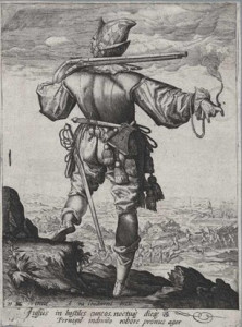 2. att. Arkebūzists. Jakoba de Geina (Gheyn) grafika, ap 1600. gadu 